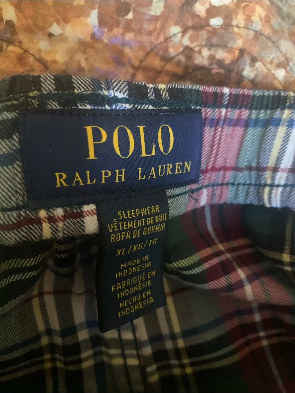 Polo Ralph Lauren Red & Green Plaid Drawstring pajama Pants